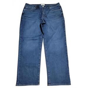 Seven7 Medium Wash High Rise Loose Straight Jeans 16